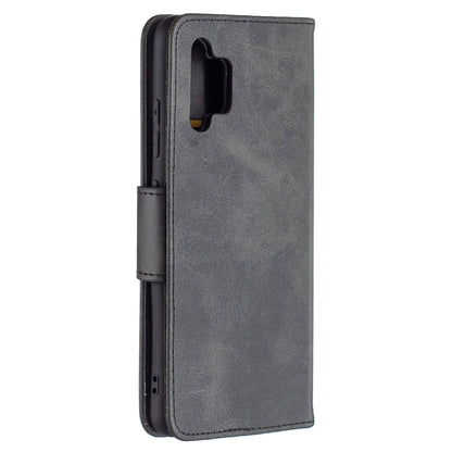 For Samsung Galaxy A32 4G Retro Lambskin Texture Pure Color Horizontal Flip PU Leather Case with Holder & Card Slots & Wallet & Lanyard(Black) by buy2fix