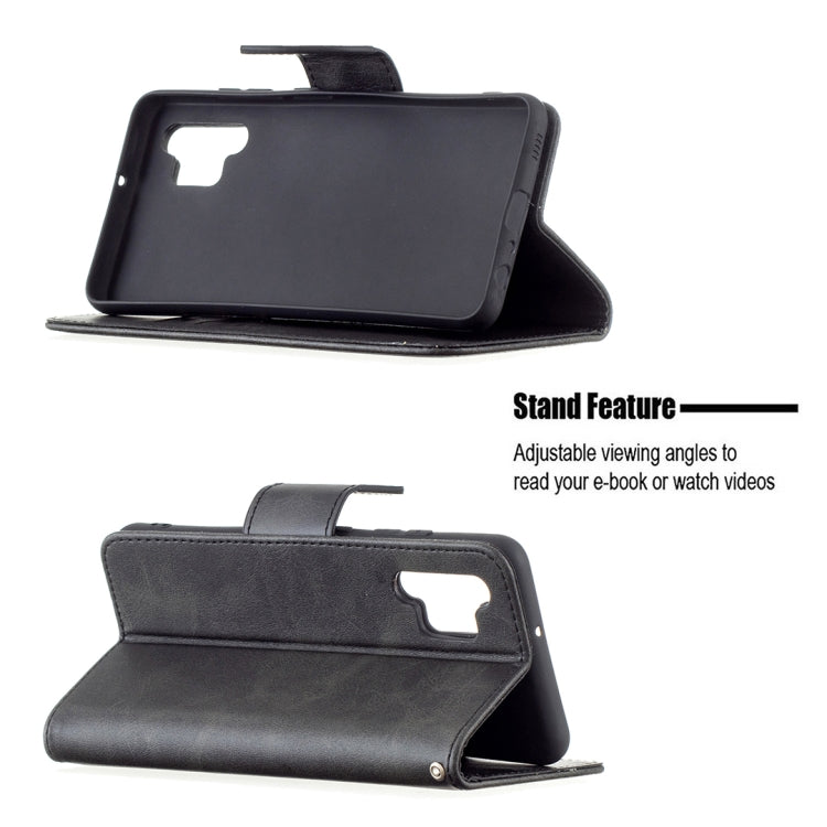 For Samsung Galaxy A32 4G Retro Lambskin Texture Pure Color Horizontal Flip PU Leather Case with Holder & Card Slots & Wallet & Lanyard(Black) by buy2fix