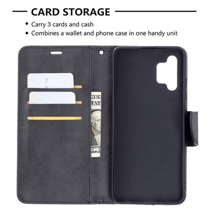 For Samsung Galaxy A32 4G Retro Lambskin Texture Pure Color Horizontal Flip PU Leather Case with Holder & Card Slots & Wallet & Lanyard(Black) by buy2fix
