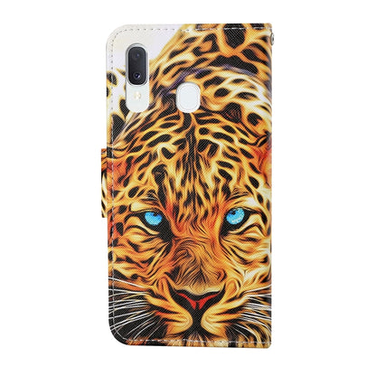 For Samsung Galaxy A40 Colored Drawing Pattern Horizontal Flip Leather Case with Holder & Card Slots & Wallet & Lanyard(Yellow Leopard) by buy2fix