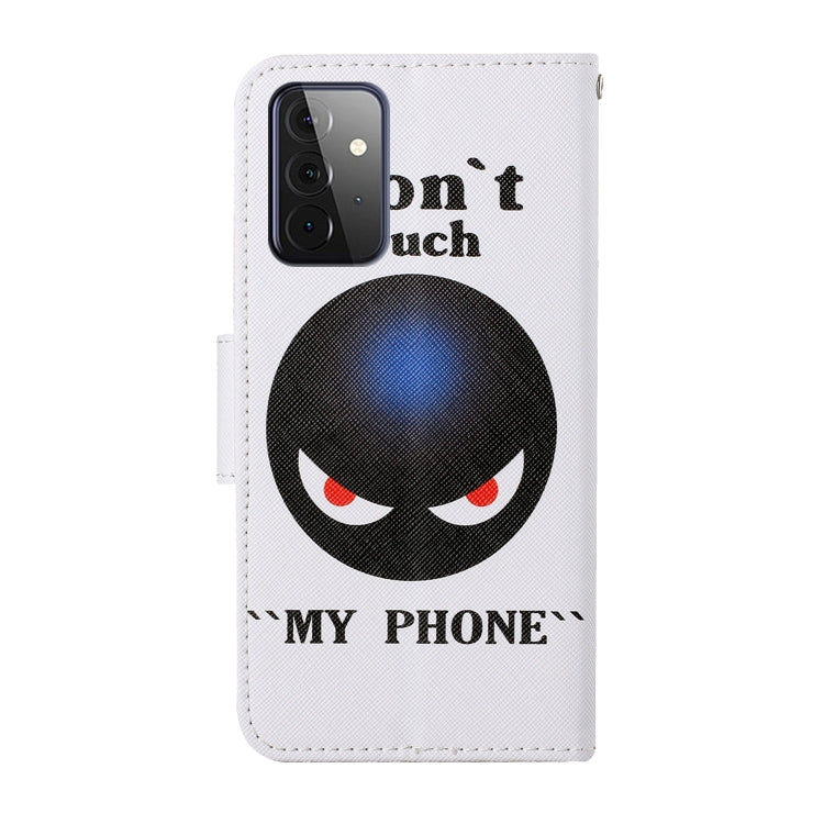 For Samsung Galaxy A72 5G / 4G Colored Drawing Pattern Horizontal Flip Leather Case with Holder & Card Slots & Wallet & Lanyard(Black Planet) by buy2fix