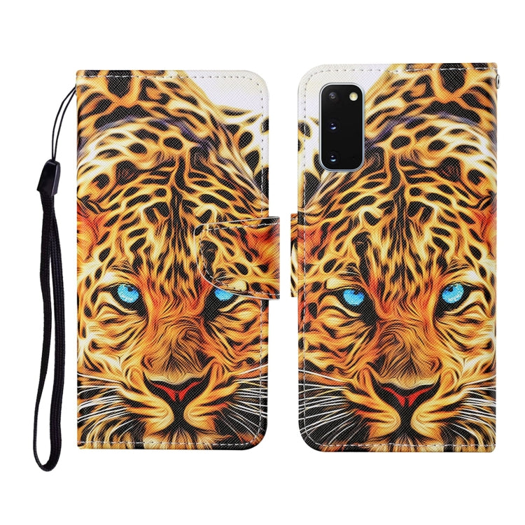 For Samsung Galaxy S20 Colored Drawing Pattern Horizontal Flip Leather Case with Holder & Card Slots & Wallet & Lanyard(Yellow Leopard) by buy2fix