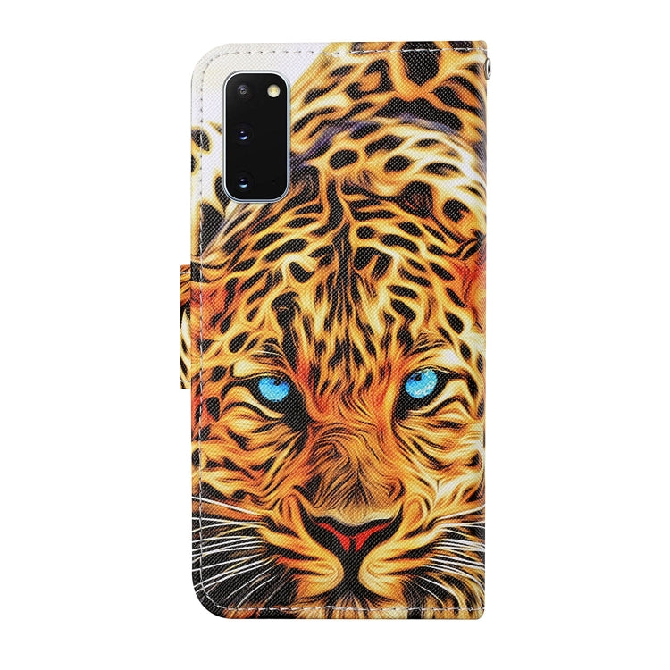 For Samsung Galaxy S20 Colored Drawing Pattern Horizontal Flip Leather Case with Holder & Card Slots & Wallet & Lanyard(Yellow Leopard) by buy2fix