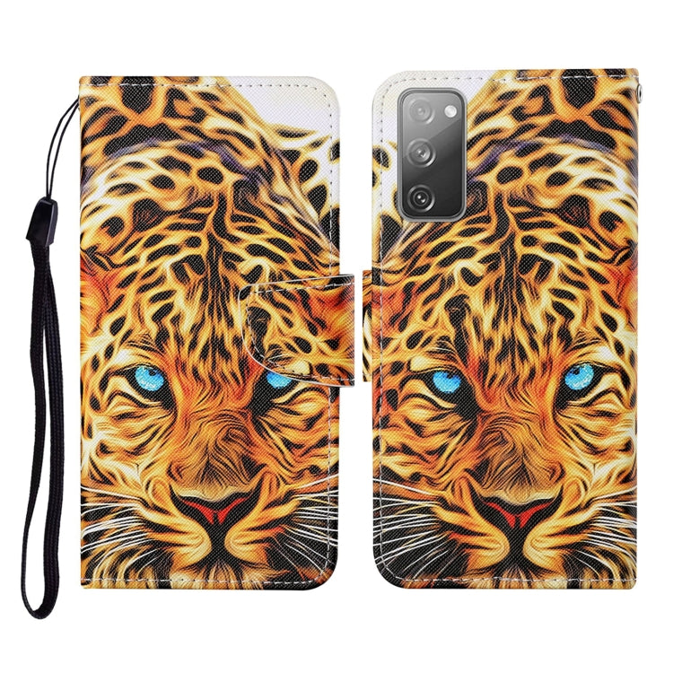 For Samsung Galaxy S20 FE Colored Drawing Pattern Horizontal Flip Leather Case with Holder & Card Slots & Wallet & Lanyard(Yellow Leopard) by buy2fix