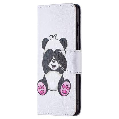 For Samsung Galaxy A02 / M02 Colored Drawing Pattern Horizontal Flip Leather Case with Holder & Card Slots & Wallet(Panda) by buy2fix