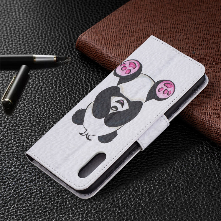 For Samsung Galaxy A02 / M02 Colored Drawing Pattern Horizontal Flip Leather Case with Holder & Card Slots & Wallet(Panda) by buy2fix