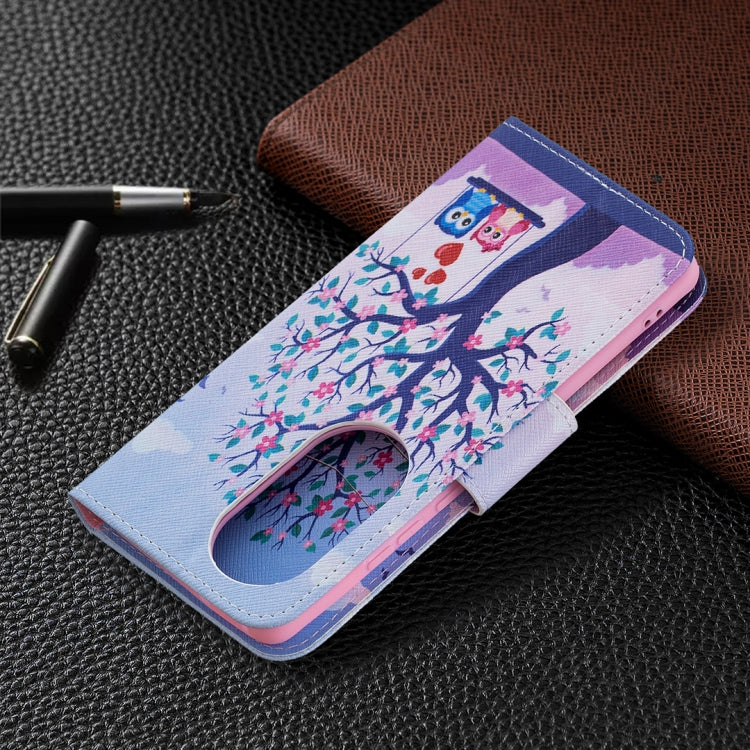 For Huawei P50 Pro Colored Drawing Pattern Horizontal Flip Leather Case with Holder & Card Slots & Wallet(Owl) - Huawei Cases by buy2fix | Online Shopping UK | buy2fix