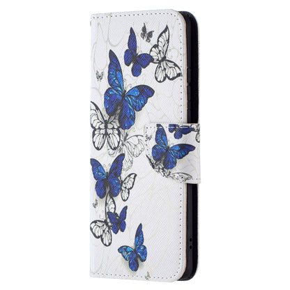 For Huawei P50 Pro Colored Drawing Pattern Horizontal Flip Leather Case with Holder & Card Slots & Wallet(Blue Butterflies) - Huawei Cases by buy2fix | Online Shopping UK | buy2fix