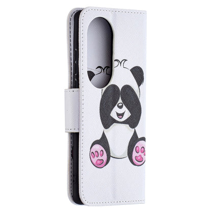 For Huawei P50 Pro Colored Drawing Pattern Horizontal Flip Leather Case with Holder & Card Slots & Wallet(Panda) - Huawei Cases by buy2fix | Online Shopping UK | buy2fix