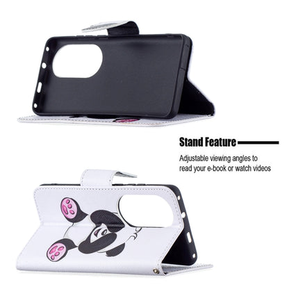 For Huawei P50 Pro Colored Drawing Pattern Horizontal Flip Leather Case with Holder & Card Slots & Wallet(Panda) - Huawei Cases by buy2fix | Online Shopping UK | buy2fix