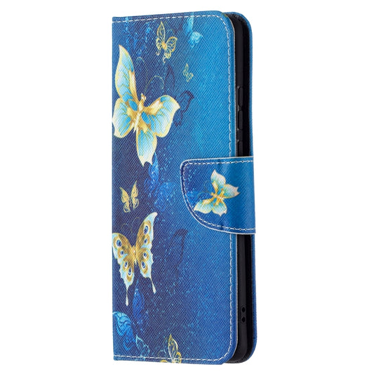For Huawei P50 Pro Colored Drawing Pattern Horizontal Flip Leather Case with Holder & Card Slots & Wallet(Gold Butterfly) - Huawei Cases by buy2fix | Online Shopping UK | buy2fix