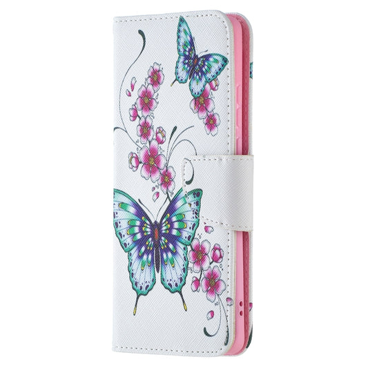For Huawei P50 Pro Colored Drawing Pattern Horizontal Flip Leather Case with Holder & Card Slots & Wallet(Peach Blossom Butterfly) - Huawei Cases by buy2fix | Online Shopping UK | buy2fix