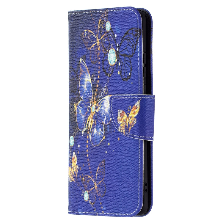 For Huawei P50 Pro Colored Drawing Pattern Horizontal Flip Leather Case with Holder & Card Slots & Wallet(Purple Butterfly) - Huawei Cases by buy2fix | Online Shopping UK | buy2fix