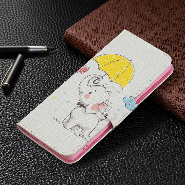For Huawei P50 Pro Colored Drawing Pattern Horizontal Flip Leather Case with Holder & Card Slots & Wallet(Flowers Elephant) - Huawei Cases by buy2fix | Online Shopping UK | buy2fix
