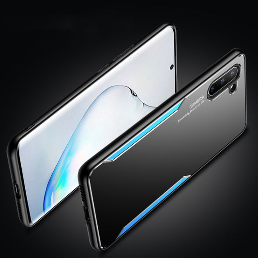 For Samsung Galaxy Note8 Blade Series TPU Frame + Titanium Alloy Sand Blasting Technology Backplane + Color Aluminum Alloy Decorative Edge Mobile Phone Protective Shell(Black + Silver) by buy2fix
