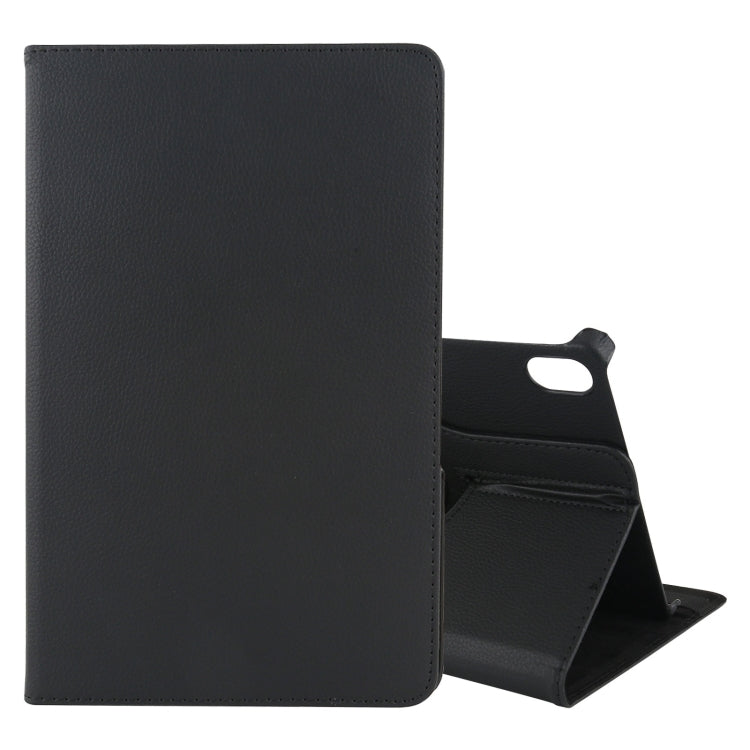 For Lenovo Tab P11 / Tab P11 5G Litchi Texture Horizontal Flip 360 Degrees Rotation Leather Case with Holder(Black) - Lenovo by buy2fix | Online Shopping UK | buy2fix