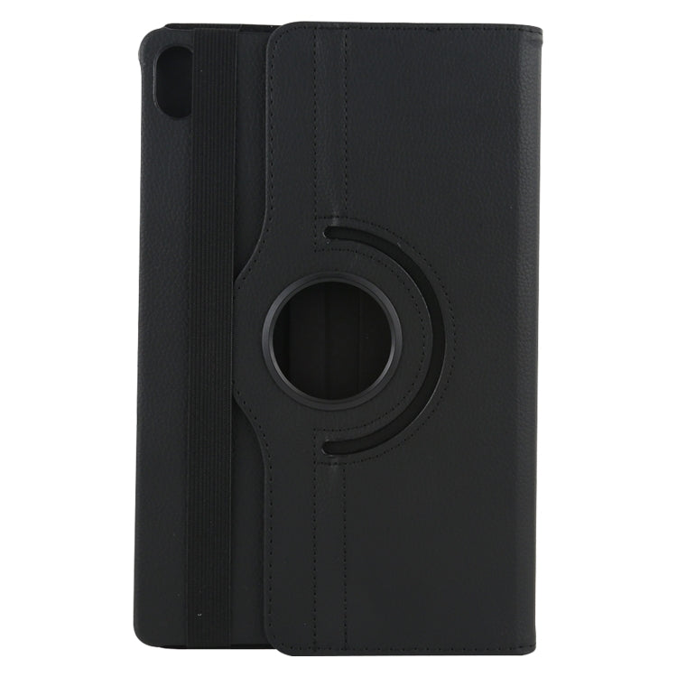 For Lenovo Tab P11 / Tab P11 5G Litchi Texture Horizontal Flip 360 Degrees Rotation Leather Case with Holder(Black) - Lenovo by buy2fix | Online Shopping UK | buy2fix