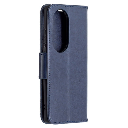 For Huawei P50 Pro Two Butterflies Embossing Pattern Horizontal Flip Leather Case with Holder & Card Slot & Wallet & Lanyard(Dark Blue) - Huawei Cases by buy2fix | Online Shopping UK | buy2fix