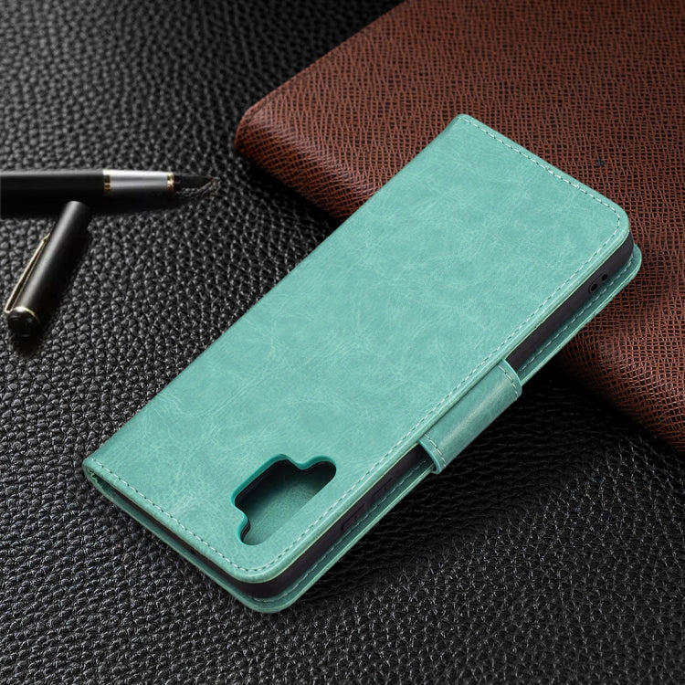 For Samsung Galaxy A32 4G Two Butterflies Embossing Pattern Horizontal Flip Leather Case with Holder & Card Slot & Wallet & Lanyard(Green) by buy2fix