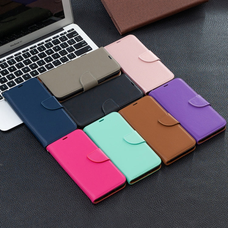For Huawei P50 Litchi Texture Pure Color Horizontal Flip Leather Case with Holder & Card Slots & Wallet & Lanyard(Rose Gold) - Huawei Cases by buy2fix | Online Shopping UK | buy2fix