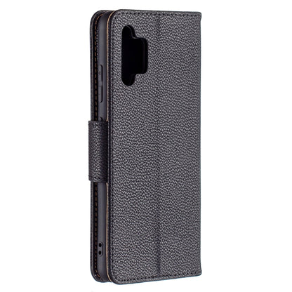For Samsung Galaxy A32 4G Litchi Texture Pure Color Horizontal Flip Leather Case with Holder & Card Slots & Wallet & Lanyard(Black) by buy2fix