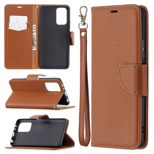 For Xiaomi Redmi Note 10 Pro Litchi Texture Pure Color Horizontal Flip Leather Case with Holder & Card Slots & Wallet & Lanyard(Brown) - Xiaomi Cases by buy2fix | Online Shopping UK | buy2fix