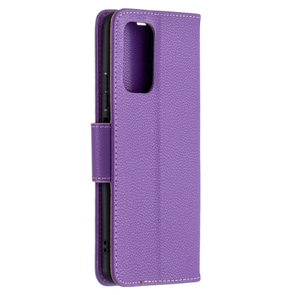 For Xiaomi Redmi Note 10 Pro Litchi Texture Pure Color Horizontal Flip Leather Case with Holder & Card Slots & Wallet & Lanyard(Purple) - Xiaomi Cases by buy2fix | Online Shopping UK | buy2fix