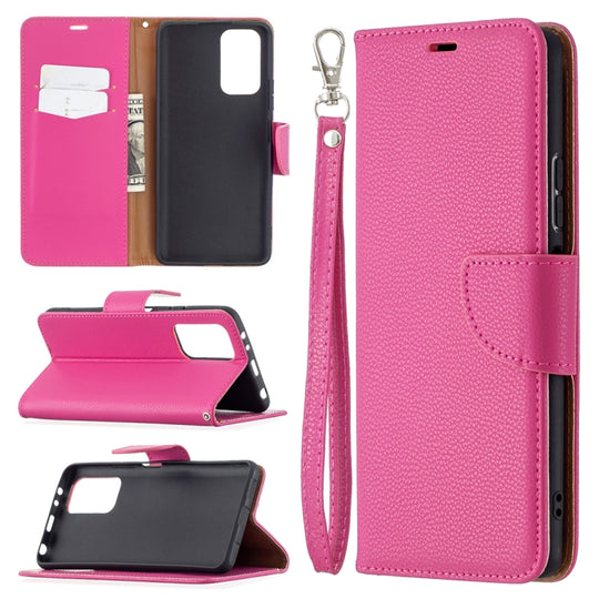For Xiaomi Redmi Note 10 Pro Litchi Texture Pure Color Horizontal Flip Leather Case with Holder & Card Slots & Wallet & Lanyard(Rose Red)