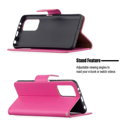 For Xiaomi Redmi Note 10 Pro Litchi Texture Pure Color Horizontal Flip Leather Case with Holder & Card Slots & Wallet & Lanyard(Rose Red) - Xiaomi Cases by buy2fix | Online Shopping UK | buy2fix