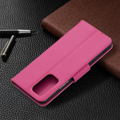 For Xiaomi Redmi Note 10 Pro Litchi Texture Pure Color Horizontal Flip Leather Case with Holder & Card Slots & Wallet & Lanyard(Rose Red) - Xiaomi Cases by buy2fix | Online Shopping UK | buy2fix