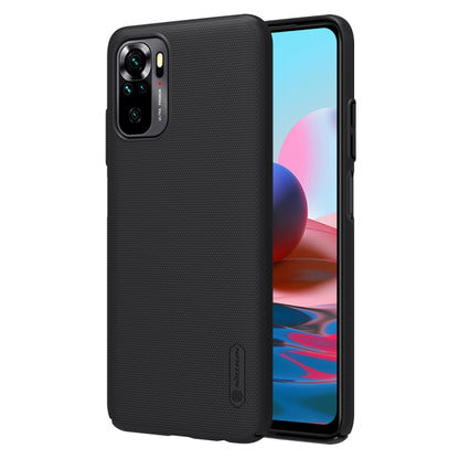 For Xiaomi Redmi Note 10 4G NILLKIN Frosted Concave-convex Texture PC Case(Black) - Xiaomi Cases by NILLKIN | Online Shopping UK | buy2fix