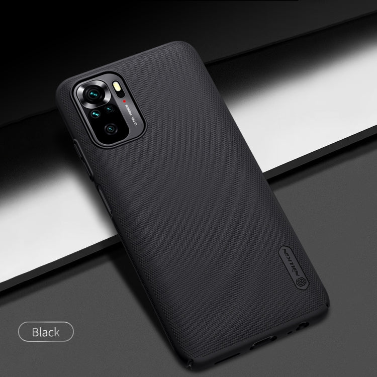 For Xiaomi Redmi Note 10 4G NILLKIN Frosted Concave-convex Texture PC Case(Black) - Xiaomi Cases by NILLKIN | Online Shopping UK | buy2fix