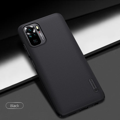 For Xiaomi Redmi Note 10 4G NILLKIN Frosted Concave-convex Texture PC Case(Black) - Xiaomi Cases by NILLKIN | Online Shopping UK | buy2fix