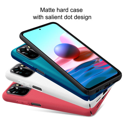 For Xiaomi Redmi Note 10 4G NILLKIN Frosted Concave-convex Texture PC Case(Black) - Xiaomi Cases by NILLKIN | Online Shopping UK | buy2fix