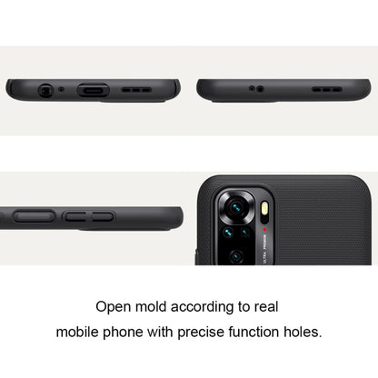 For Xiaomi Redmi Note 10 4G NILLKIN Frosted Concave-convex Texture PC Case(Black) - Xiaomi Cases by NILLKIN | Online Shopping UK | buy2fix