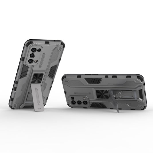 For OPPO Reno5 5G / 4G Supersonic PC + TPU Shock-proof Protective Case with Holder(Gray) by buy2fix