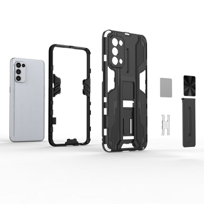 For OPPO Reno5 5G / 4G Supersonic PC + TPU Shock-proof Protective Case with Holder(Silver) by buy2fix