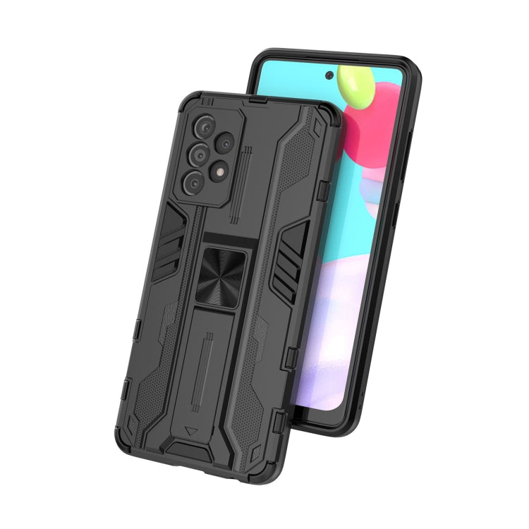 For Samsung Galaxy A52 5G / 4G Supersonic PC + TPU Shock-proof Protective Case with Holder(Black) by buy2fix