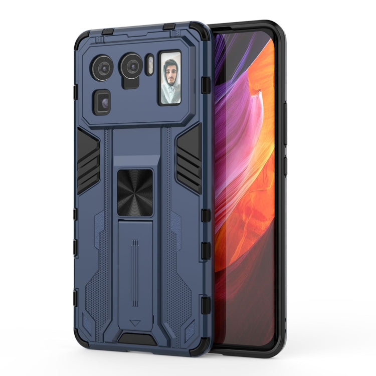 For Xiaomi Mi 11 Ultra Supersonic PC + TPU Shock-proof Protective Case with Holder(Dark Blue) - Xiaomi Cases by buy2fix | Online Shopping UK | buy2fix