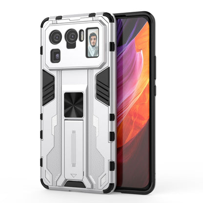 For Xiaomi Mi 11 Ultra Supersonic PC + TPU Shock-proof Protective Case with Holder(Silver) - Xiaomi Cases by buy2fix | Online Shopping UK | buy2fix