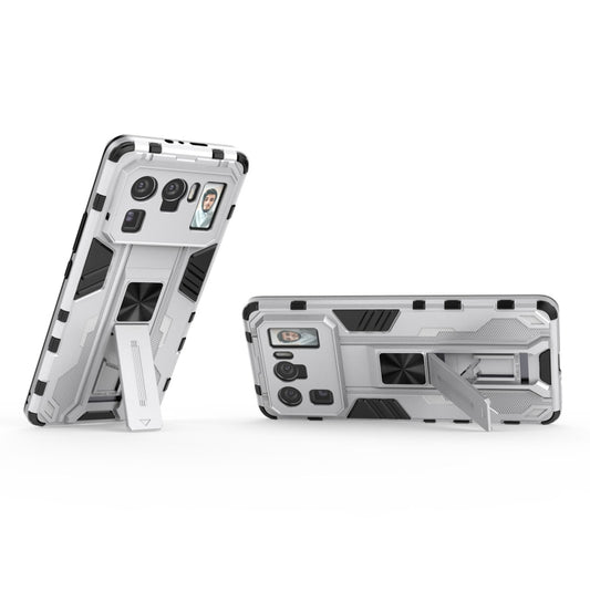 For Xiaomi Mi 11 Ultra Supersonic PC + TPU Shock-proof Protective Case with Holder(Silver) - Xiaomi Cases by buy2fix | Online Shopping UK | buy2fix
