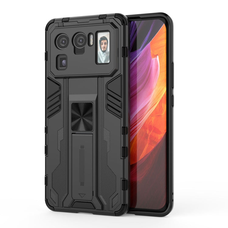 For Xiaomi Mi 11 Ultra Supersonic PC + TPU Shock-proof Protective Case with Holder(Black) - Xiaomi Cases by buy2fix | Online Shopping UK | buy2fix