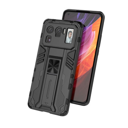 For Xiaomi Mi 11 Ultra Supersonic PC + TPU Shock-proof Protective Case with Holder(Black) - Xiaomi Cases by buy2fix | Online Shopping UK | buy2fix