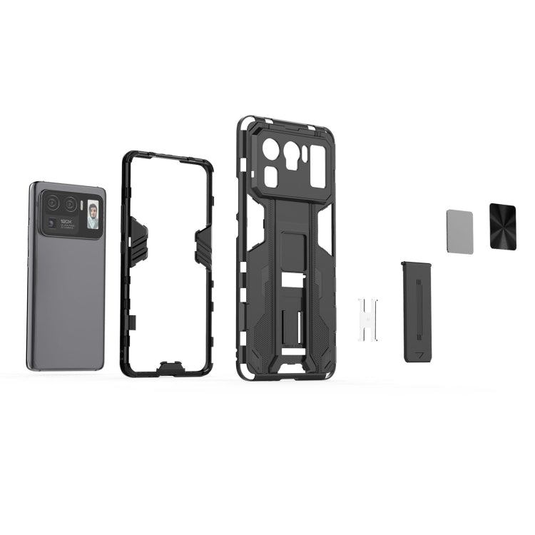 For Xiaomi Mi 11 Ultra Supersonic PC + TPU Shock-proof Protective Case with Holder(Black) - Xiaomi Cases by buy2fix | Online Shopping UK | buy2fix