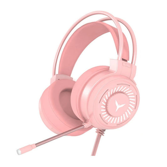 2 PCS G58 Head-Mounted Gaming Wired Headset with Microphone, Cable Length: about 2m, Color:Pink Colorful 3.5mm Version by buy2fix