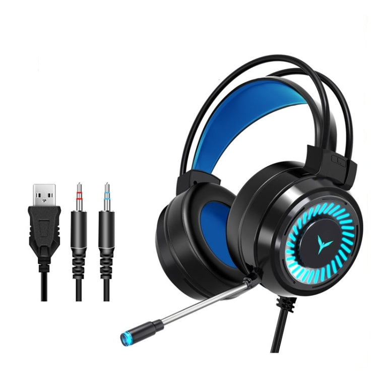 2 PCS G58 Head-Mounted Gaming Wired Headset with Microphone, Cable Length: about 2m, Color:Black Colorful 3.5mm Version by buy2fix