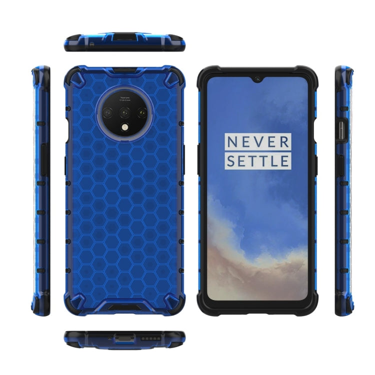 For OnePlus 7T Shockproof Honeycomb PC + TPU Case(Blue) - Xiaomi Cases by buy2fix | Online Shopping UK | buy2fix