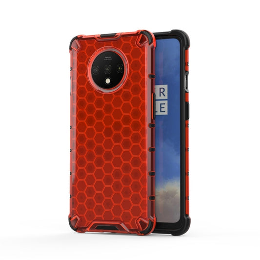 For OnePlus 7T Shockproof Honeycomb PC + TPU Case(Red) - Xiaomi Cases by buy2fix | Online Shopping UK | buy2fix
