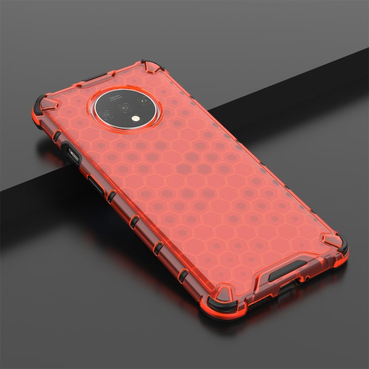 For OnePlus 7T Shockproof Honeycomb PC + TPU Case(Red) - Xiaomi Cases by buy2fix | Online Shopping UK | buy2fix