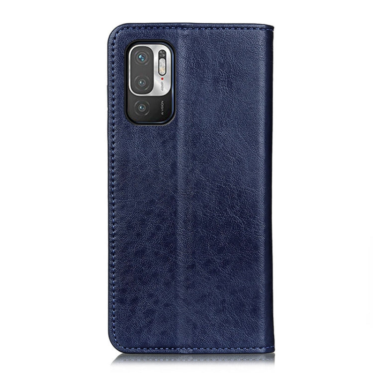 For Xiaomi Redmi Note 10 5G / Poco M3 Pro 4G / Poco M3 Pro 5G Magnetic Crazy Horse Texture Horizontal Flip Leather Case with Holder & Card Slots & Wallet(Blue) - Xiaomi Cases by buy2fix | Online Shopping UK | buy2fix